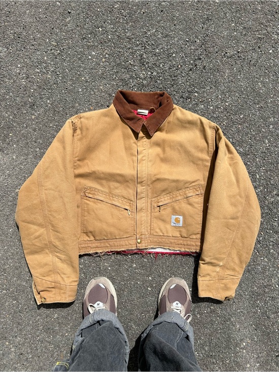 Carhartt Other - Carhartt Men's Brown Corduroy Collar Tan Work Jacket